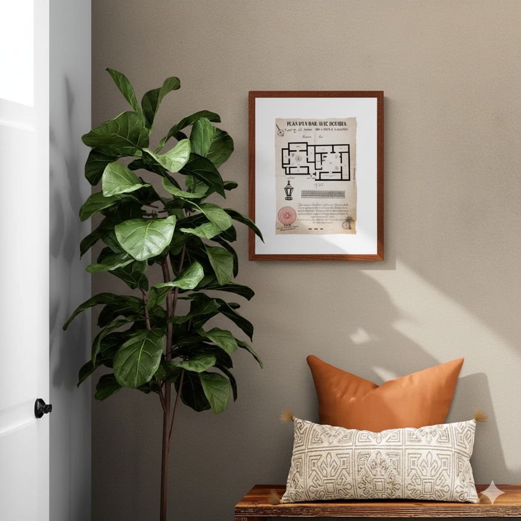 Plan of a Dar with douiria, architecture of Morocco